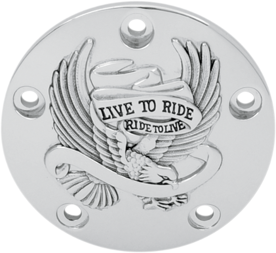 DRAG SPECIALTIES Points Cover - Harley-Davidson 1999-2017 - Chrome/Black 30-0187CA - PartsOutlet.com.au