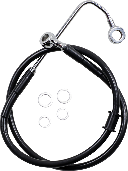 DRAG SPECIALTIES Brake Line - FLSTN '15-'17 - Black 618300-BLK - PartsOutlet.com.au