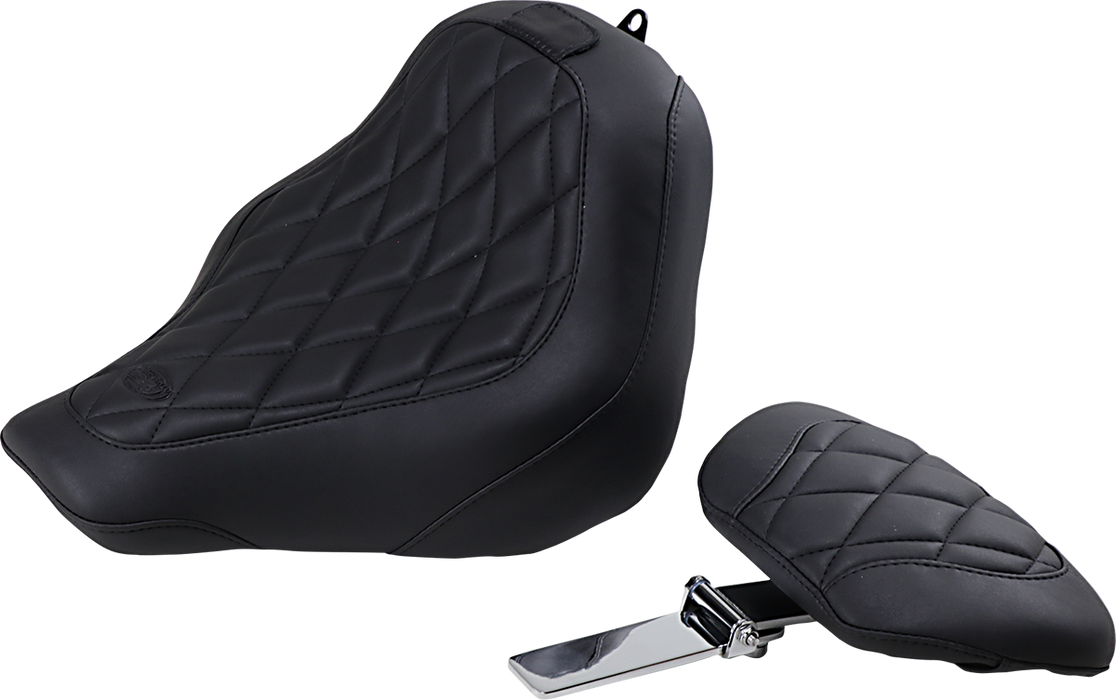 MUSTANG Wide Tripper Seat - Driver's Backrest - Harley-Davidson Street Bob 2018+ Diamond 83034 - PartsOutlet.com.au