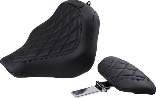 MUSTANG Wide Tripper Seat - Driver's Backrest - Harley-Davidson Street Bob 2018+ Diamond 83034 - PartsOutlet.com.au