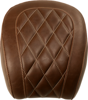 MUSTANG Passenger Seat - Diamond - Brown - Harley-Davidson Heritage FLHC/S 2018+ 83006 - PartsOutlet.com.au