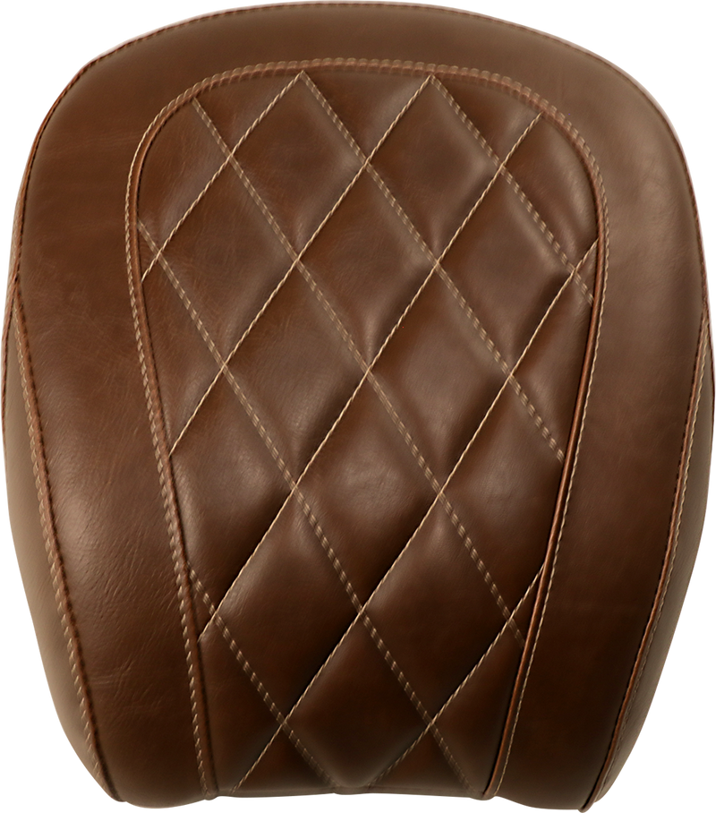 MUSTANG Passenger Seat - Diamond - Brown - Harley-Davidson Heritage FLHC/S 2018+ 83006 - PartsOutlet.com.au