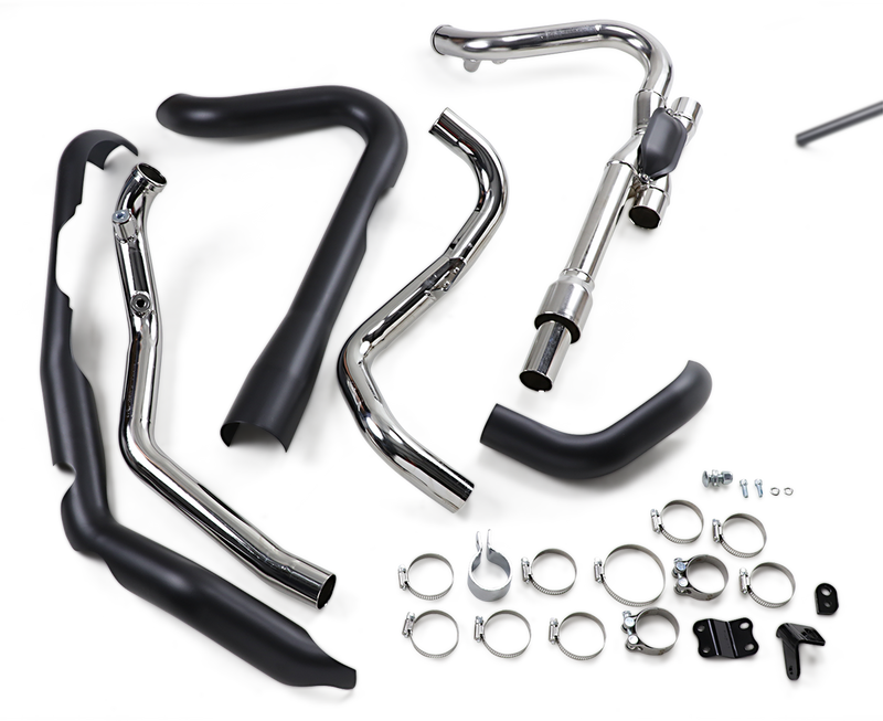 COBRA Dual Bung Headpipes - '17-'20 FL Black 6255DBRB - PartsOutlet.com.au