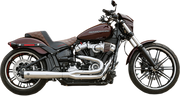 S&S CYCLE 2:1 Exhaust for Wide Chassis M8 Softail - 2018+ Fat Boy & Breakout - Chrome 550-0858 - PartsOutlet.com.au