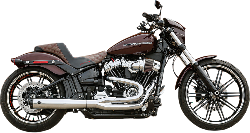 S&S CYCLE 2:1 Exhaust for Wide Chassis M8 Softail - 2018+ Fat Boy & Breakout - Chrome 550-0858 - PartsOutlet.com.au