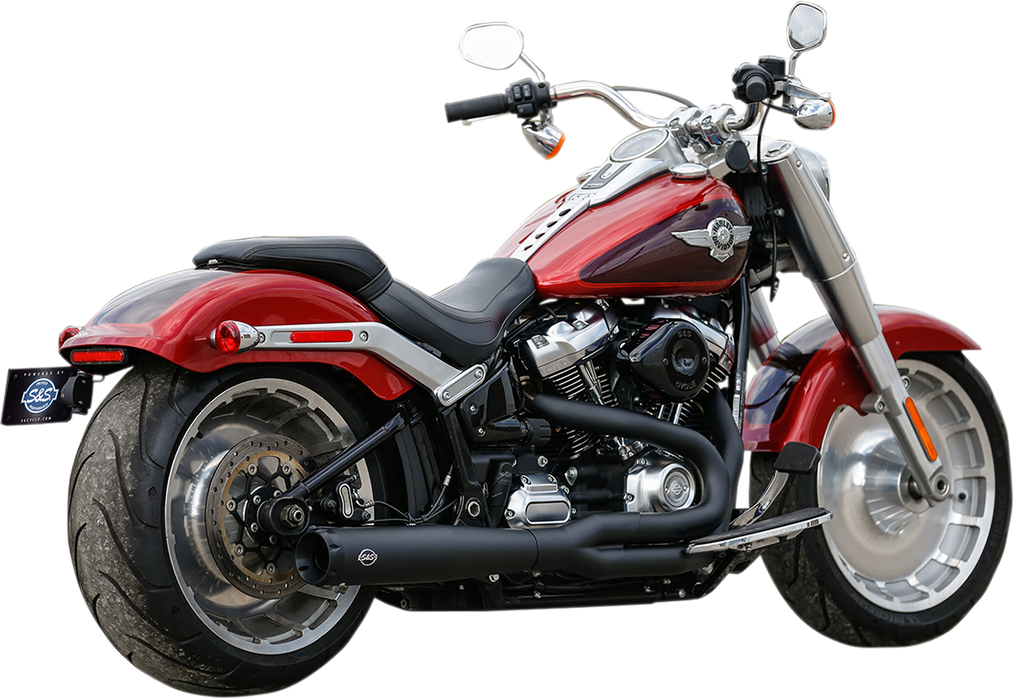 S&S CYCLE 2:1 Exhaust for M8 Softail - Black 550-0857 - PartsOutlet.com.au