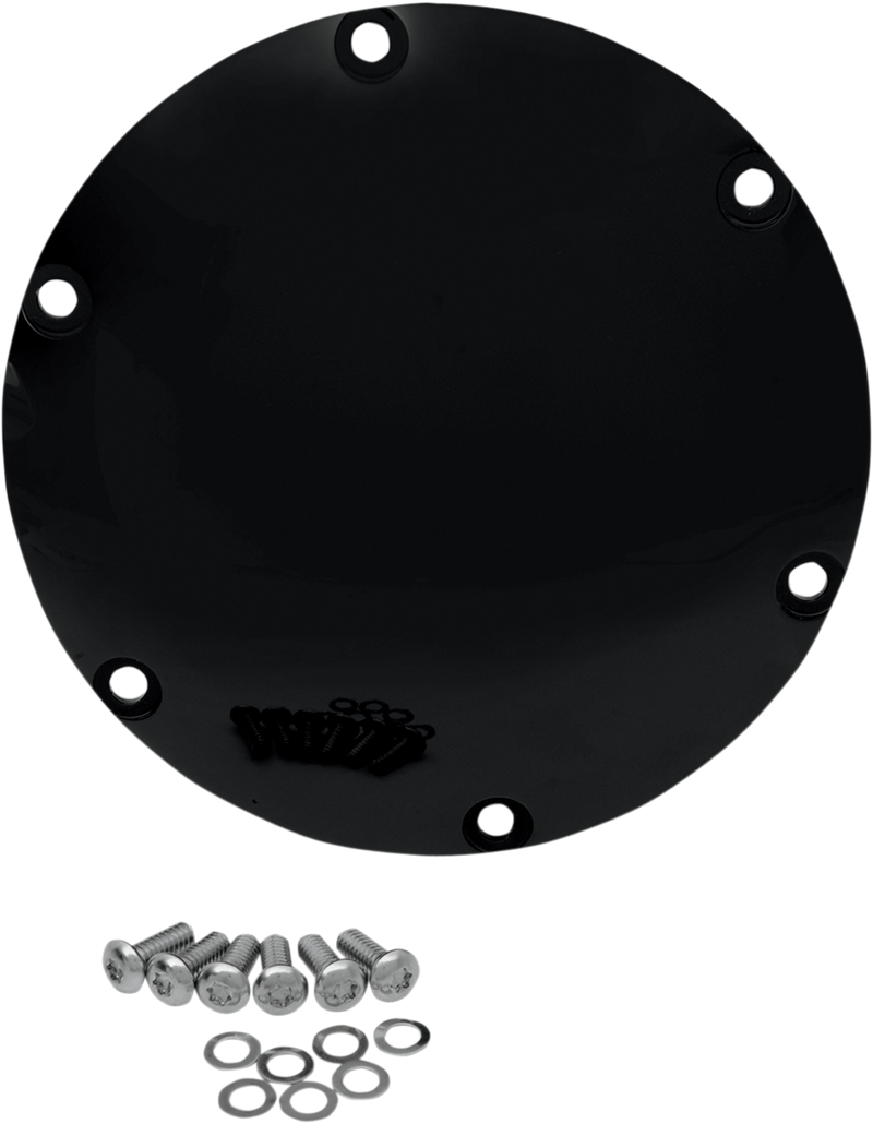 DRAG SPECIALTIES Gloss Black Derby Cover - XL '04+. - 301496 - PartsOutlet.com.au
