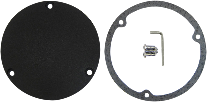 DRAG SPECIALTIES Wrinkle Black Derby Cover - Harley-Davidson 1969-1999 - 33-0017KWB - PartsOutlet.com.au