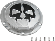 DRAG SPECIALTIES Split Skull Derby Cover - Harley-Davidson 2004-2022 - Chrome 78044 - PartsOutlet.com.au