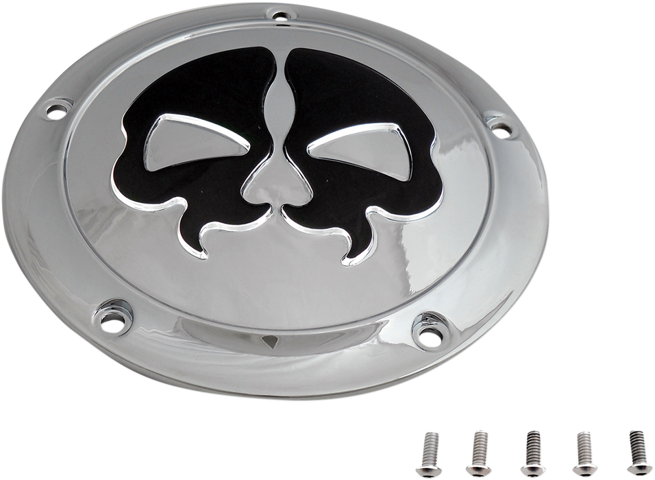 DRAG SPECIALTIES Split Skull Derby Cover - Harley-Davidson 2016-2024 - Chrome 78046 - PartsOutlet.com.au