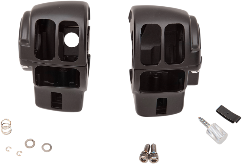 DRAG SPECIALTIES Switch Housing - Radio - Harley-Davidson 1996-2007 - Matte Black 07-0530ABMB - PartsOutlet.com.au