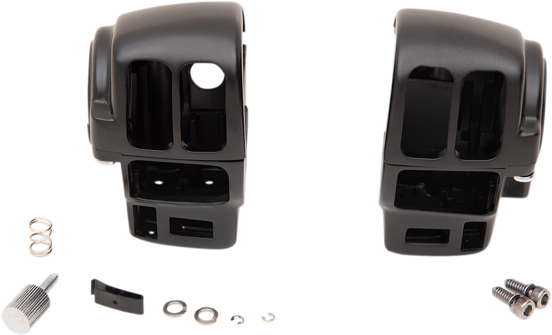 DRAG SPECIALTIES Switch Housing - Radio/Cruise - Harley-Davidson 1996-2007 - Matte Black 07-0531ABMB - PartsOutlet.com.au