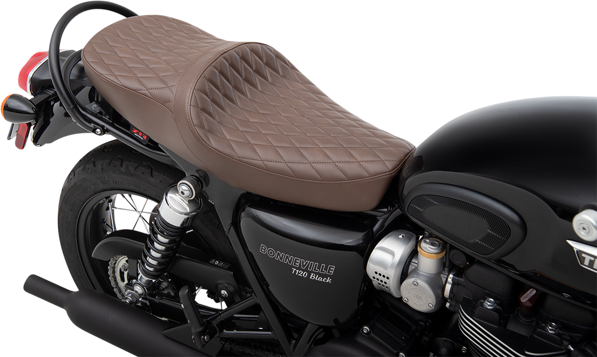 Z1R Low TR Seat - Diamond - Brown - Vinyl - Triumph 2016-2019 - 0810-2219