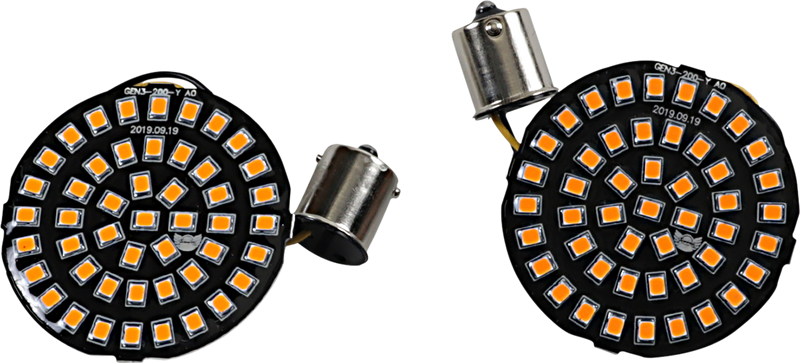 DRAG SPECIALTIES Bullet-Style Turn Signal Insert - Amber - Harley-Davidson 2000-2017 - DS-300-A-1156 - PartsOutlet.com.au