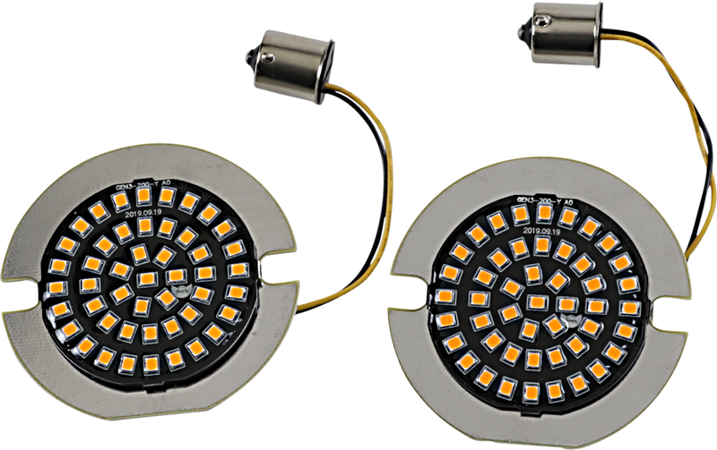 DRAG SPECIALTIES Flat-Style Turn Signal Insert - Amber - Harley-Davidson 2000-2017 - DS-300-A-1156-T - PartsOutlet.com.au