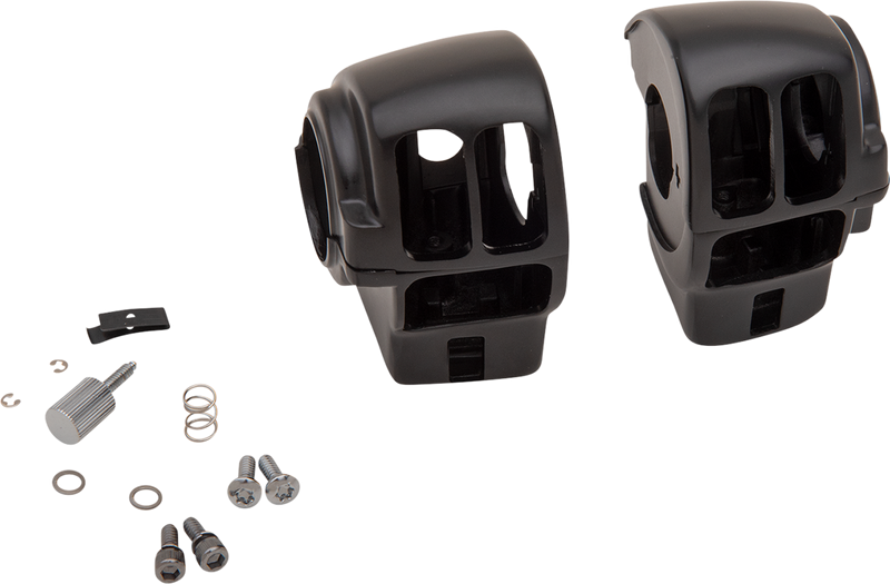 DRAG SPECIALTIES Switch Housing - Radio - Harley-Davidson 2008-2013 - Matte Black H07-0782MB - PartsOutlet.com.au