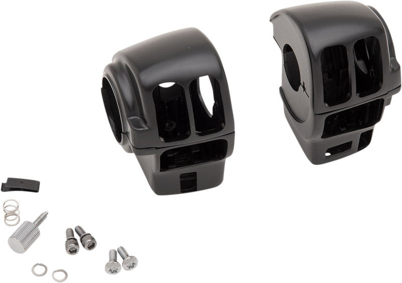 DRAG SPECIALTIES Switch Housing - Harley-Davidson 2008-2013 - Matte Black H07-0785MB - PartsOutlet.com.au