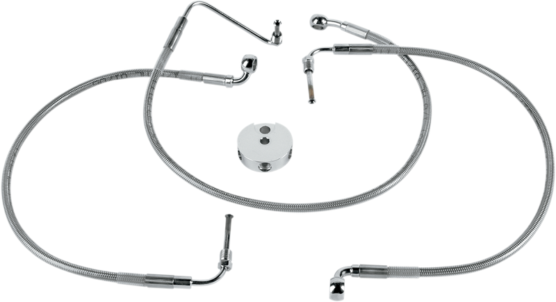 DRAG SPECIALTIES Brake Line - Front - 18-7/8" / 23-3/8" - Harley-Davidson '89-'98 - 640114