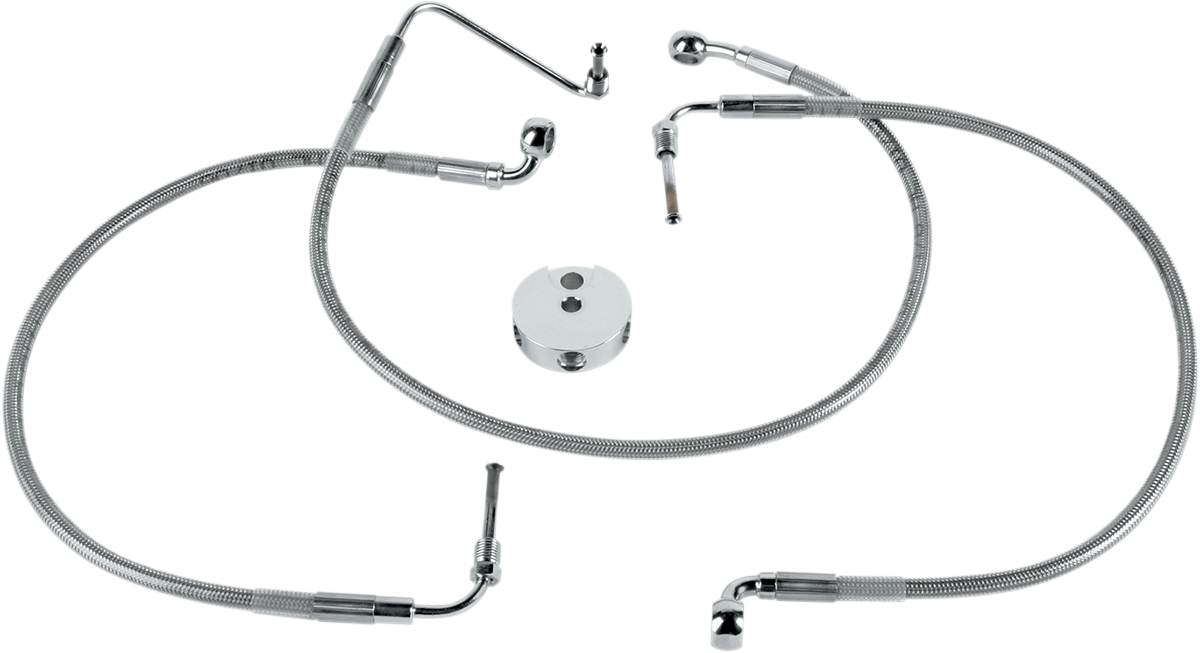 DRAG SPECIALTIES Brake Line - Front - Harley-Davidson 1989-1998 - 18-7/8" / 23-3/8" 640114