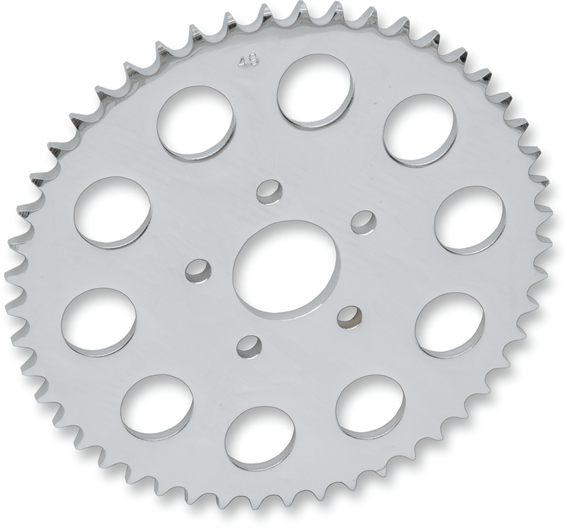 DRAG SPECIALTIES Rear Sprocket - Chrome - Flat - Harley-Davidson 2000-2024 - 51-Tooth 16423P - PartsOutlet.com.au