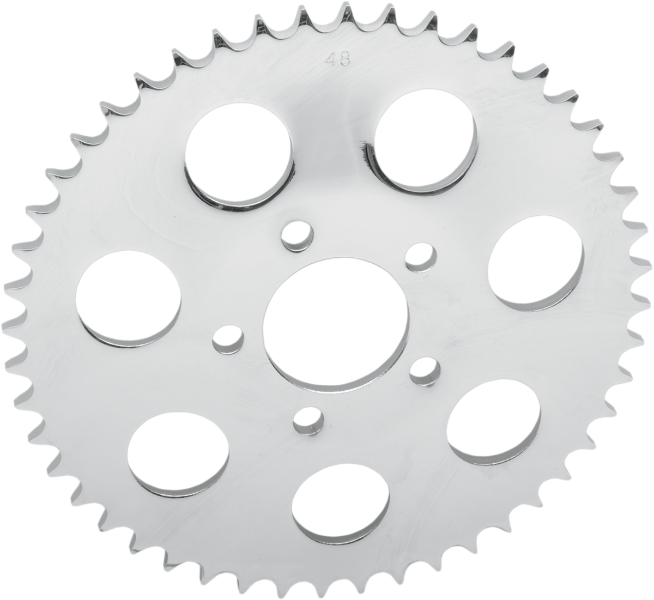 DRAG SPECIALTIES Rear Sprocket - Chrome - Dished - Harley-Davidson 2000-2024 - 48-Tooth 16424P - PartsOutlet.com.au