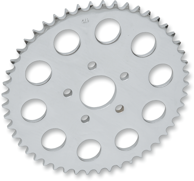 DRAG SPECIALTIES Rear Sprocket - Chrome - Flat - Harley-Davidson 2000-2024 - 46-Tooth 16429P - PartsOutlet.com.au