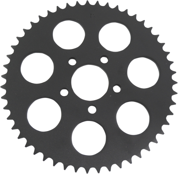 DRAG SPECIALTIES Rear Sprocket - Gloss Black - Flat - Harley-Davidson 2000-2024 - 51-Tooth 16423EB - PartsOutlet.com.au