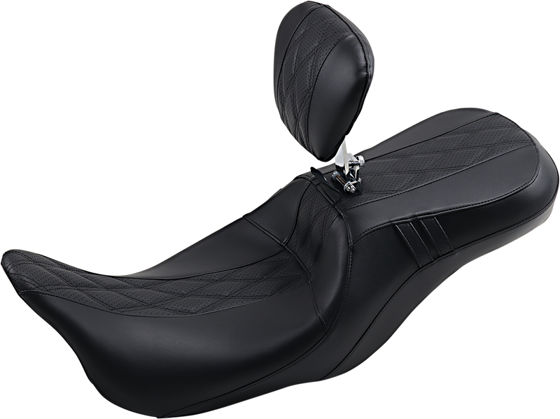 LE PERA Outcast 2Up Seat with Backrest - Black - FLH LK-997BRGT2 - PartsOutlet.com.au
