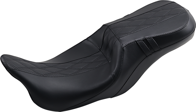 LE PERA Outcast 2Up Seat - Black Double Diamond - FLH LK-997GT2 - PartsOutlet.com.au