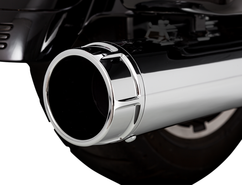 VANCE & HINES 4-1/2" Torquer Mufflers for FL '95-'16 - Chrome - 16673