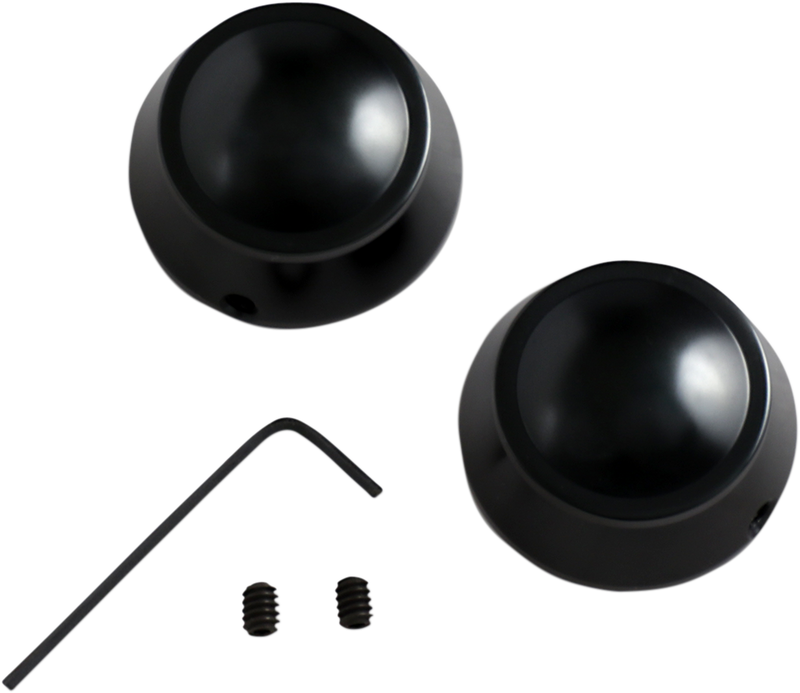 DRAG SPECIALTIES Swingarm Pivot Bolt Cover - Harley-Davidson 2004-2013 - Gloss Black C16-0225B - PartsOutlet.com.au