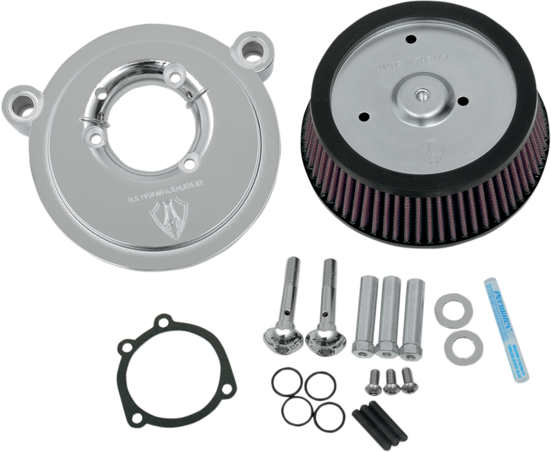 ARLEN NESS BIG SUCKER® STAGE 1 AIR CLEANER - CHROME - RED PRE-OILED - 99-17 TWIN CAM (Exc. FBW MODELS & 99-01 FI FLT) - 18-507 - PartsOutlet.com.au
