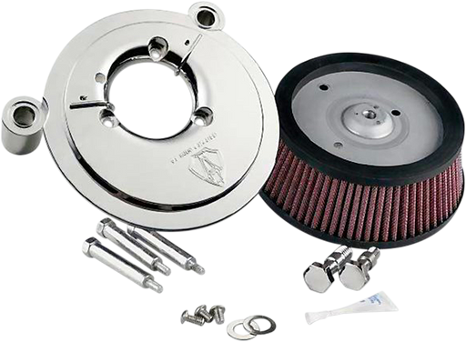 ARLEN NESS BIG SUCKER® STAGE 1 AIR CLEANER - CHROME - RED PRE-OILED - 08-16 FLT / 16-17 FLST & FXDLS (FBW) - 18-512 - PartsOutlet.com.au