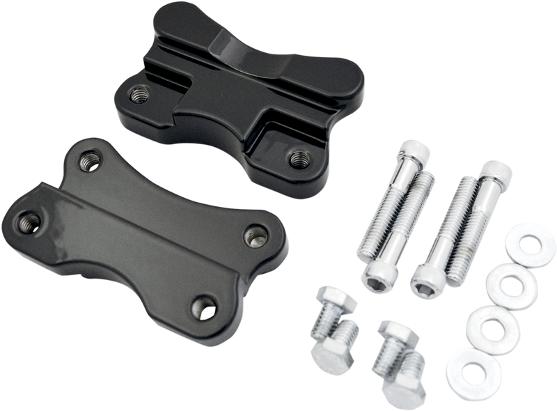 DRAG SPECIALTIES Fender-To-Fork Adapters - Harley-Davidson 1986-2017 - Gloss Black 1410-0067 - PartsOutlet.com.au