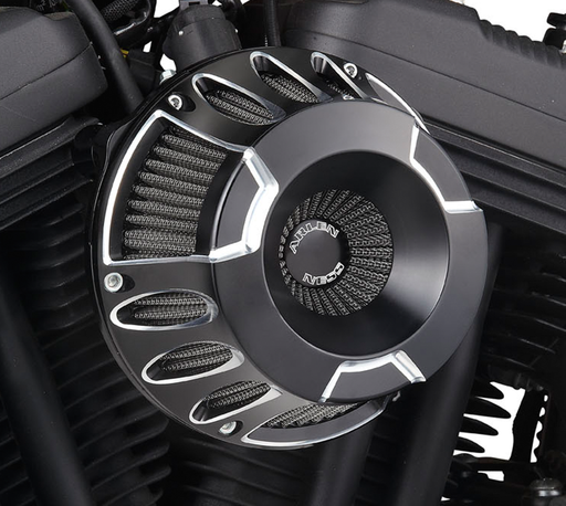 ARLEN NESS DEEP CUT® INVERTED SERIES AIR CLEANER, BLACK - 91-up XL SPORTSTER - 18-931 - PartsOutlet.com.au