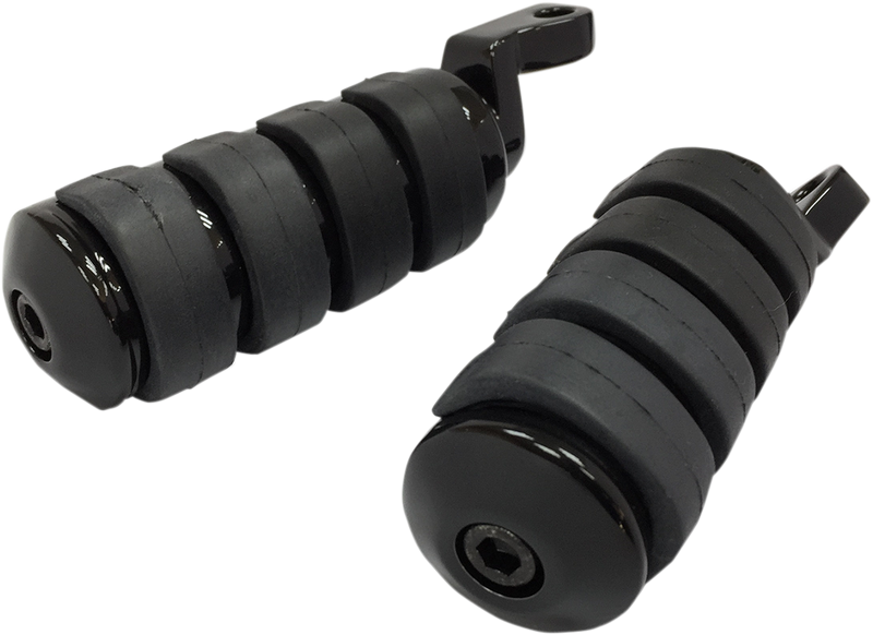 DRAG SPECIALTIES Soft-Ride Black Foot Pegs - Harley-Davidson 2007-2022 - XL P17-0340ISGB - PartsOutlet.com.au