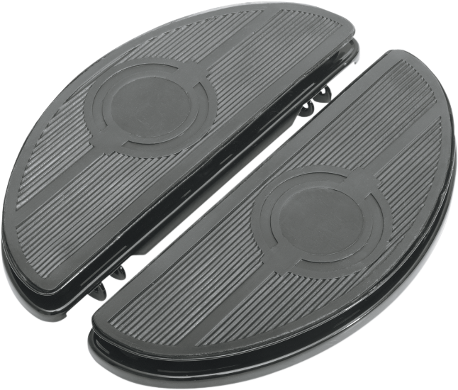 DRAG SPECIALTIES Floorboard - Half-Moon - Black - Harley-Davidson 1980-2023 - 17-0418NB