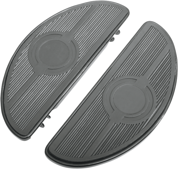 DRAG SPECIALTIES Floorboard - Half-Moon - Black - Harley-Davidson 1980-2023 - 17-0418LB - PartsOutlet.com.au
