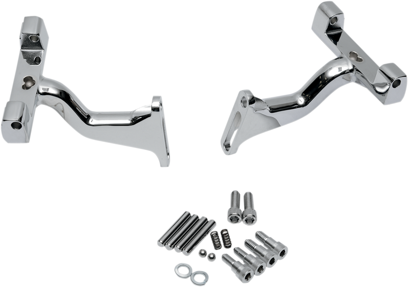 DRAG SPECIALTIES Passenger Footboard Raised Mount - Harley-Davidson 1993-2023 - Chrome P17-0407C - PartsOutlet.com.au