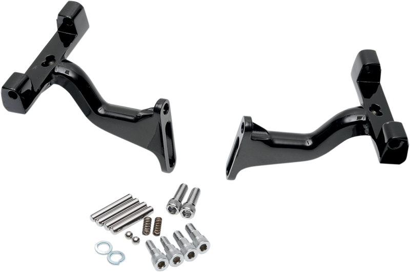DRAG SPECIALTIES Passenger Footboard Raised Mount - Harley-Davidson 1993-2023 - Black P17-0407B - PartsOutlet.com.au