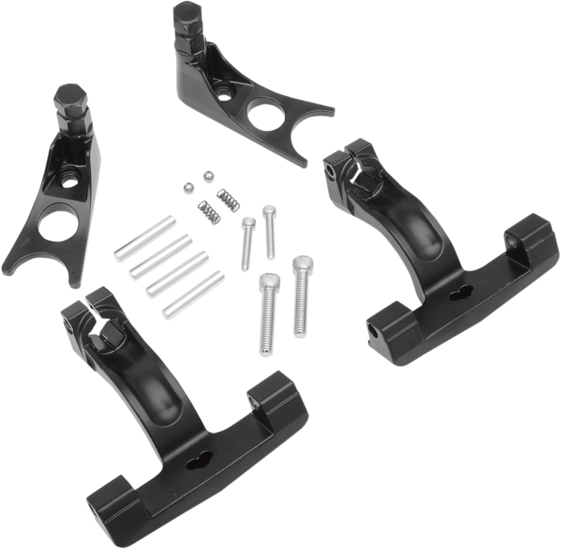 DRAG SPECIALTIES Passenger Floorboard Mount - Harley-Davidson 2000-2017 - Black - FLST P17-0411B - PartsOutlet.com.au