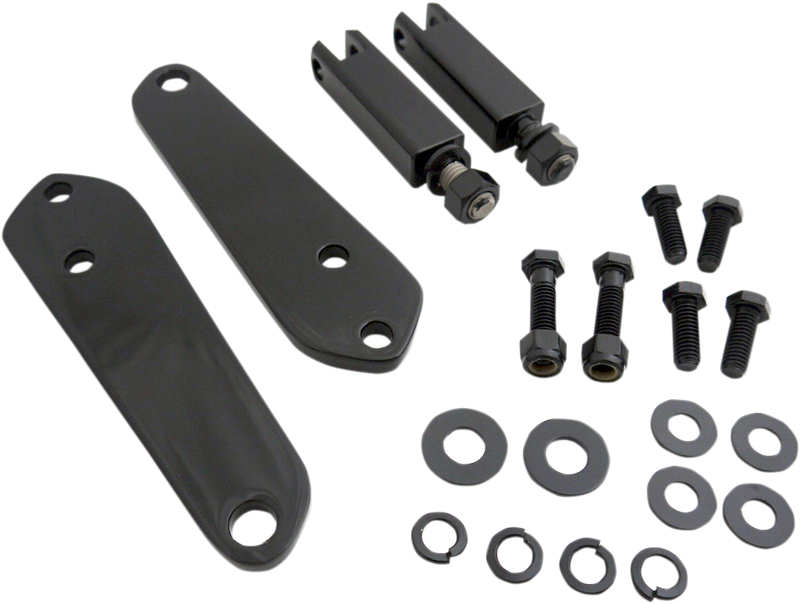 DRAG SPECIALTIES Highway Peg Mount - Black - 8" - FXD '91-'17 - 75416B
