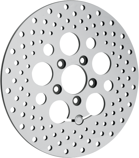 DRAG SPECIALTIES Drilled Brake Rotor - Rear - 11.8" - FL Touring '08-'25 - B06-0189ASP