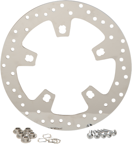 DRAG SPECIALTIES Drilled Brake Rotor - Front - 11.8" - FL Touring '14-'21 - B06-0194ASP
