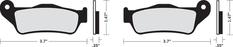 DRAG SPECIALTIES Organic Brake Pads - Harley-Davidson 2015-2016 - Street 500/750 XG FAD643 - PartsOutlet.com.au