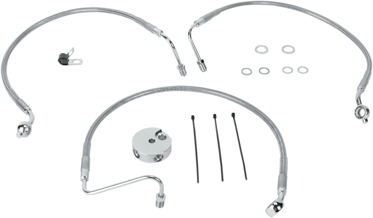 DRAG SPECIALTIES Brake Line - Front - '04-'08 - XL - 18" / 19-3/4" 660510