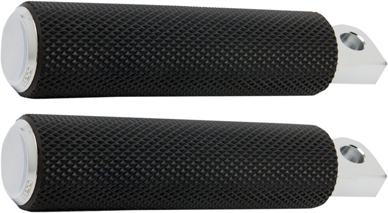 ARLEN NESS KNURLED FOOTPEGS, CHROME - STANDARD MALE MOUNT - 07-924 - PartsOutlet.com.au