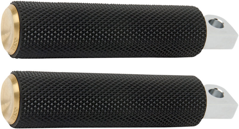 ARLEN NESS KNURLED FOOTPEGS, BRASS - STANDARD MALE MOUNT - 07-932 - PartsOutlet.com.au