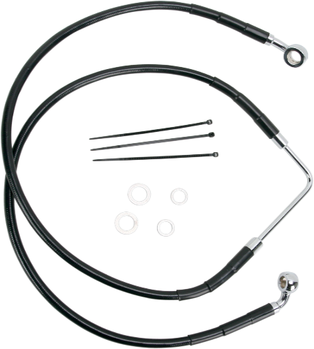 DRAG SPECIALTIES Brake Line - Front - Black - 49" - FXDB '06-'07 - 660328-BLK