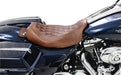 MUSTANG Wide Tripper Solo Seat - Brown - Harley-Davidson 2008+ FLH - Diamond 76722 - PartsOutlet.com.au